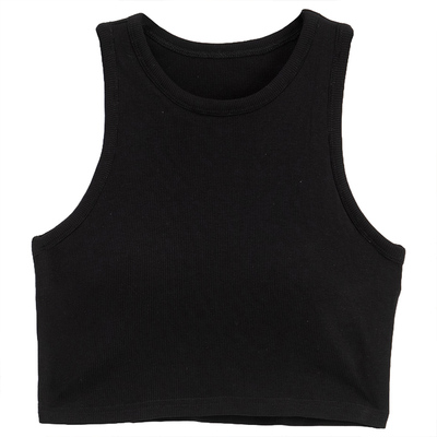 高级感露脐短款背心圆领大码内搭