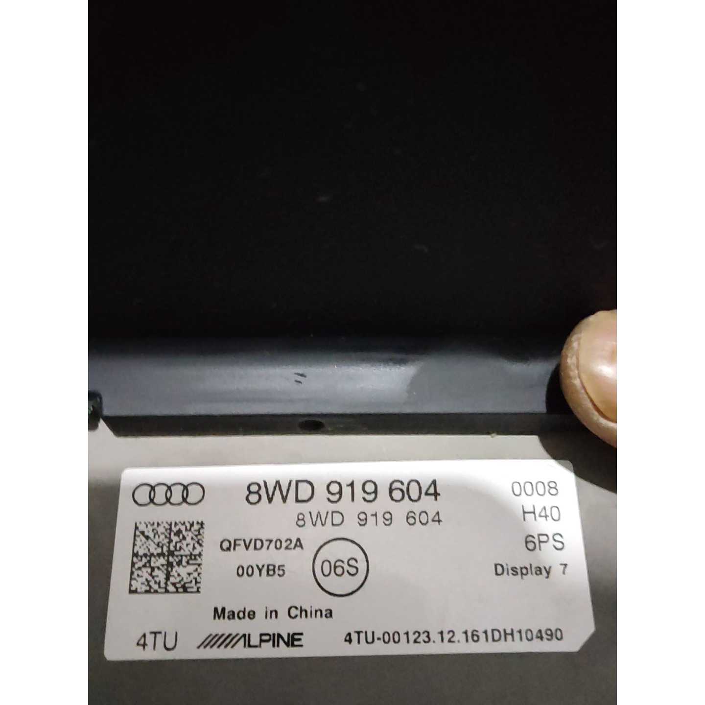 询价A4L中控显示屏型号8WD919604ALP议价