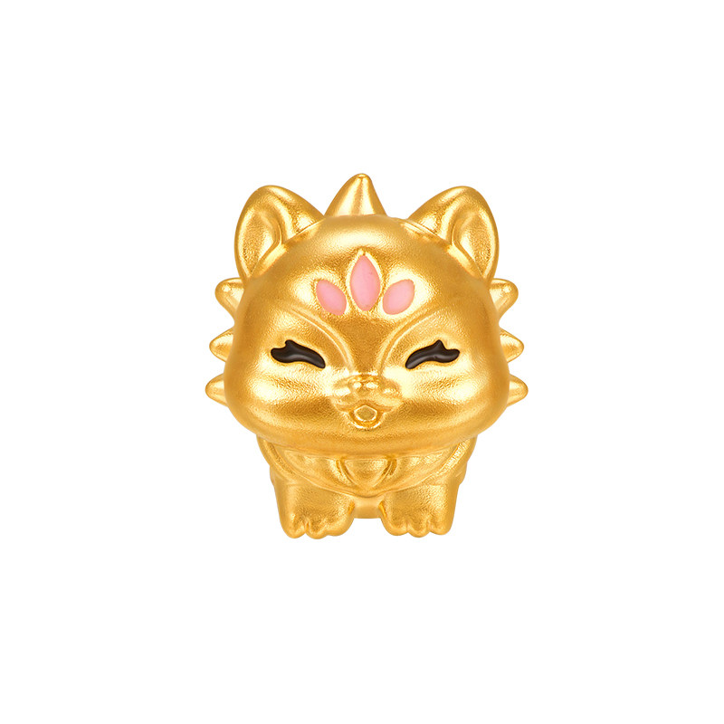 明牌珠宝黄金山海小神兽转运珠
