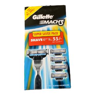 吉列剃须刀锋速3敏锐风速mach3层刀片刮毛刀套装日本进口正品现货