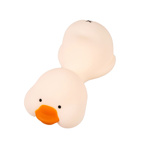 黑白客不鸭小夜灯|解压治愈充电硅胶定时卧室床头拍拍氛围灯礼物