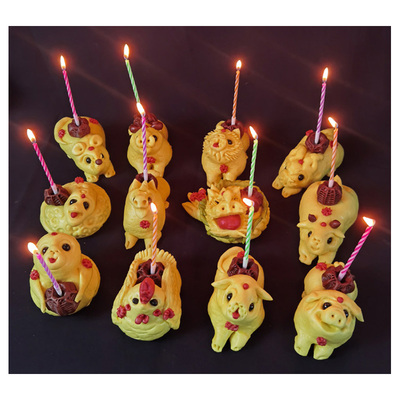 正月十五元宵节点灯十二生肖面灯