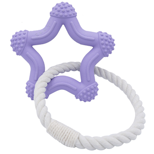 QZee高耐咬拔河洁齿磨牙棒狗玩具zeex结绳环小中大型犬宠物漏食球