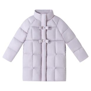 安奈儿童装女童长款羽绒服2025冬新款休闲宽松三防保暖厚款外套