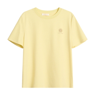 ELSEWHERE珂思商场同款手工钉珠雏菊logo上衣T恤女2026夏季新款