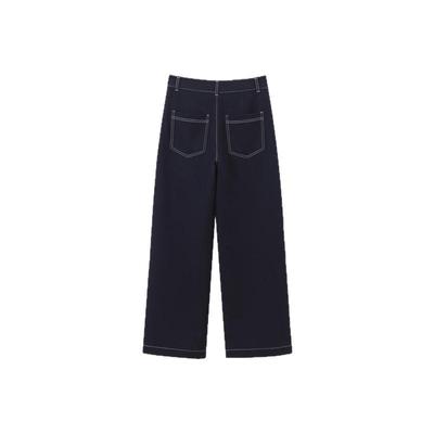 bbfer本依凡春季直筒阔腿裤松弛感显瘦丹宁仿牛仔裤抗皱WYSKZ0121