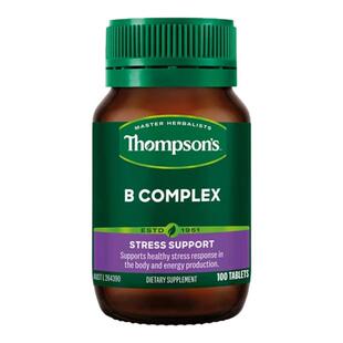 临期 新西兰Thompsons汤普森复合维生素B族片100粒保健营养补充
