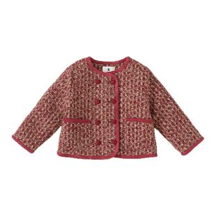 贝贝城女童冬装外套宝宝洋气小香风衣服儿童百搭棉衣保暖夹棉上衣