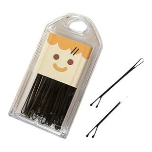 30支装 实用黑色一字夹少女百搭刘海夹基础侧边碎发夹子造型钢夹