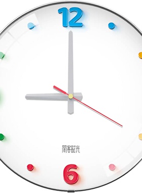 钢化超静音挂钟简客时光
