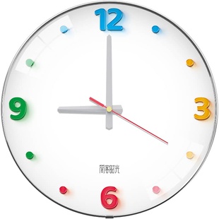 2025年新款现代轻奢纯色钢化玻璃家用客厅静音大钟表挂钟餐厅创意