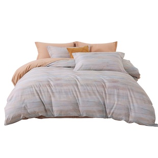 TEVEL/堂皇全棉磨毛四件套秋冬保暖套件条纹风纯棉床品2025新品