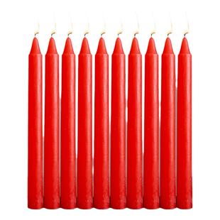 家庭用红白色无烟无味长杆蜡烛停电应急耐燃过年过节祈福储备物资