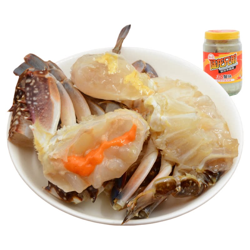 顺丰速配蟹块陆龙兄弟即食海蟹股