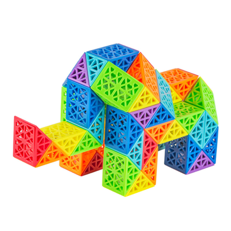 水晶百变魔尺24段36节72幼儿园48宝宝60儿童5益智玩具6岁以上磨齿