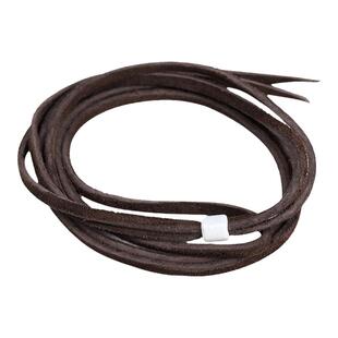 三沐高桥吾郎samgoros日本进口四面毛鹿皮绳项链搭配深棕色皮绳