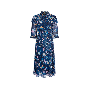 【浮光掠影】MARYLING玛俪琳24春新品衬衣领印花连衣裙A1EBW63250