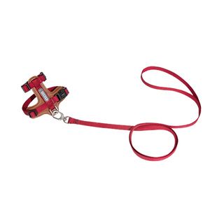 HiDREAM宠生几何啵啵皮革猫胸背带可调节工字防挣脱背心式牵引绳