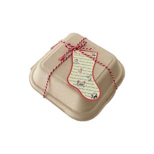 三明治一次性便当蛋糕盒提拉米苏包装盒汉堡打包盒小吃野餐纸浆盒