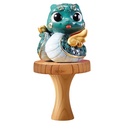 朱炳仁铜灵蛇定乾坤摆件