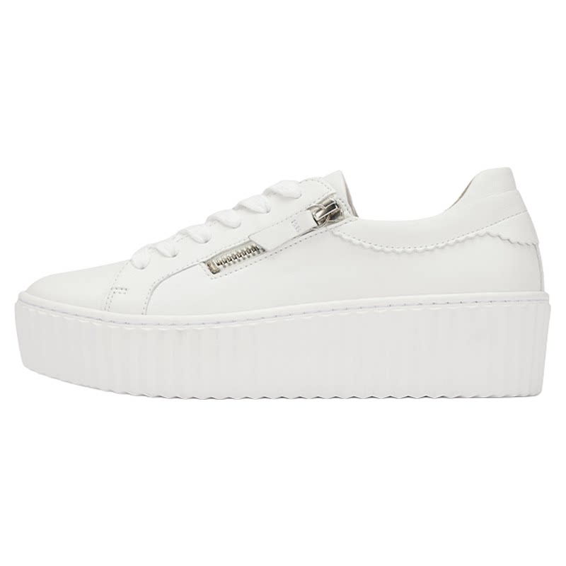 小白鞋侧拉链深口板鞋