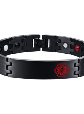 手链钛钢医学标志弯牌十字首饰品