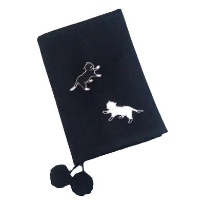 【书衣】夜猫儿手工布艺刺绣书衣