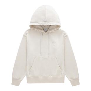 MLB官方男女情侣纯色小LOGO潮流运动休闲连帽卫衣秋季新款HDB01