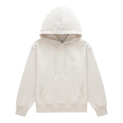 MLB官方男女情侣纯色小LOGO潮流运动休闲连帽卫衣秋季新款HDB01