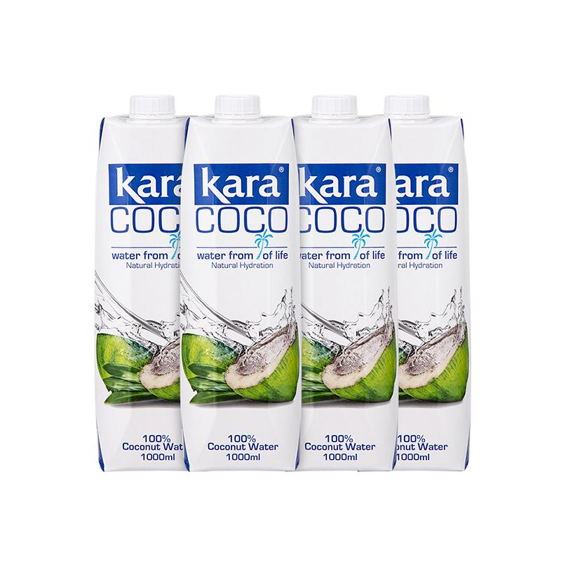 Kara100%椰子水1L*4瓶