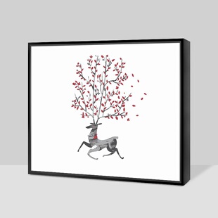 电表箱装饰画北欧挂画餐厅家用创意变电箱新品翻55*45个性弱电箱