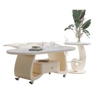 工坊家园轻奢极简岩板茶几客厅家用高级感小户型现代简约高端茶台