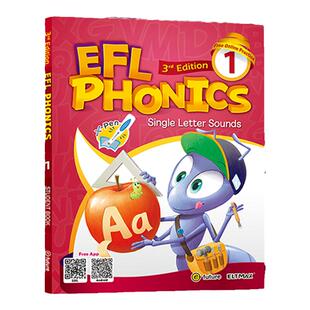 原版进口 5-12岁幼少儿英语 phonics自然拼读教材小学  EFL PHONICS 1 2 3 4 5级学生教材 口语语音强化0基础英语发音规则