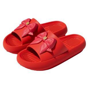 买一送一红色拖鞋结婚喜庆情侣一对陪嫁晨袍新娘新婚洗澡凉拖婚鞋