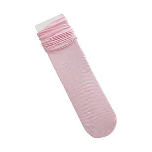 冰冰袜女堆堆袜夏季薄款中筒袜天鹅绒ins潮网红夏天冰丝袜长袜子