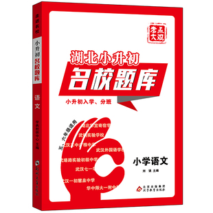 湖北小升初名校题库五六年级语文数学英语小升初招生分入学分班卷武汉各大名校期末升学复习考试真题精选详解与名师点睛