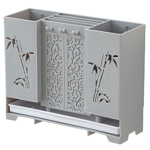 厨房筷子筒沥水餐具收纳壁挂式免打孔筷笼家用勺子刀架一体置物架