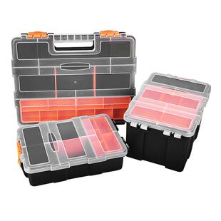 零件盒分格可拆卸加厚pp塑料工具箱零件收纳盒diy工具箱小工具盒