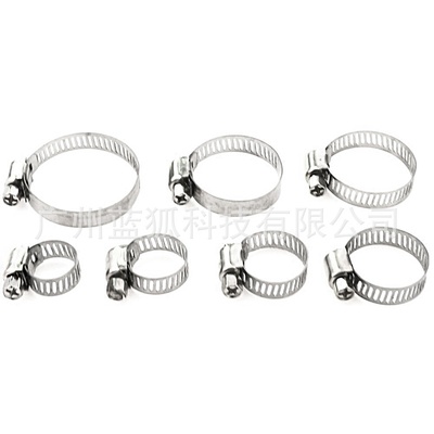 60PCS盒装 不锈钢箍圈组合 美式喉箍卡箍通信抱箍管箍