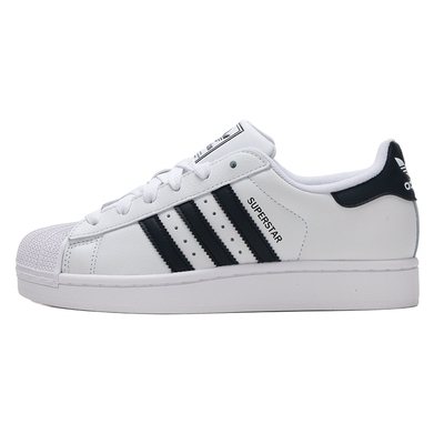 阿迪达斯运动鞋26新款三叶草女鞋贝壳头小白鞋低帮厚底板鞋JQ4098