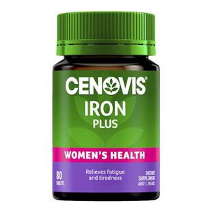 澳大利亚直邮Cenovis 铁片 甘氨酸血红补充铁质维生素叶酸80片/瓶