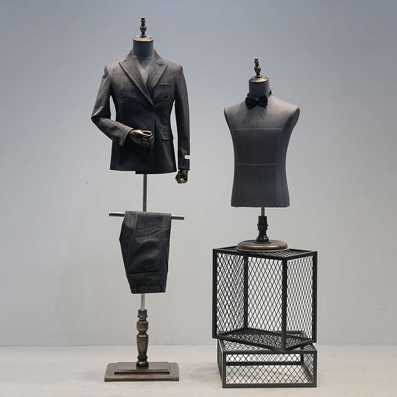 服装店模特道具男士全身人台半身西装礼服橱窗假人体模特展示衣架
