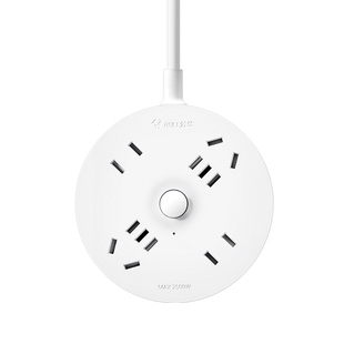 公牛插座usb充电圆形大间距家用办公插板接线板收纳快充拖线板