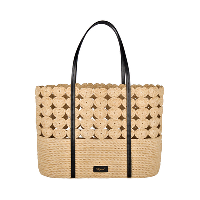 chopard编织心形镂空托特包