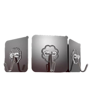 挂钩强力粘胶免打孔厨房门后透明无痕粘钩浴室卫生间墙上承重挂勾