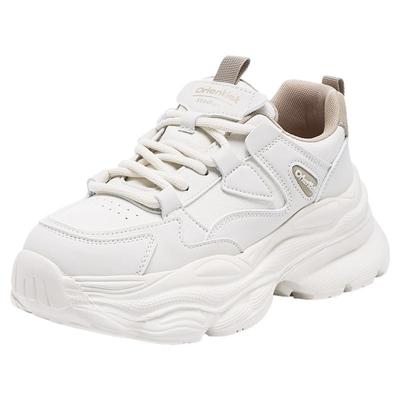 大东官方正品白色加绒老爹鞋