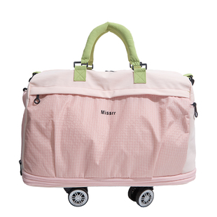 旅行包女滑轮行李袋大容量万向轮行李包轻便带轮子折叠旅游出差袋