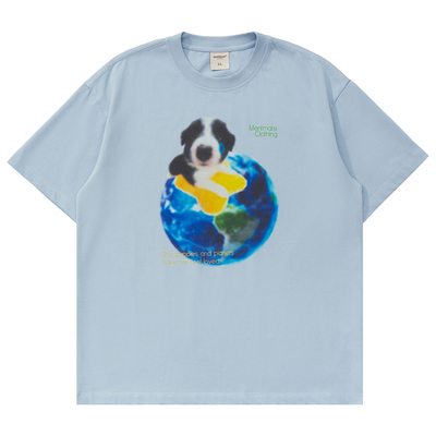 个性图案涂鸦休闲百搭圆领tee夏