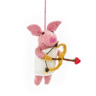 XTASTE 周雨彤同款 Feltsogood尼泊尔羊毛毡挂件猪猪系列玩偶包挂