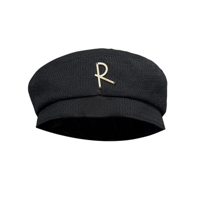 小黄帽子铺贝雷帽逛街网红R字母